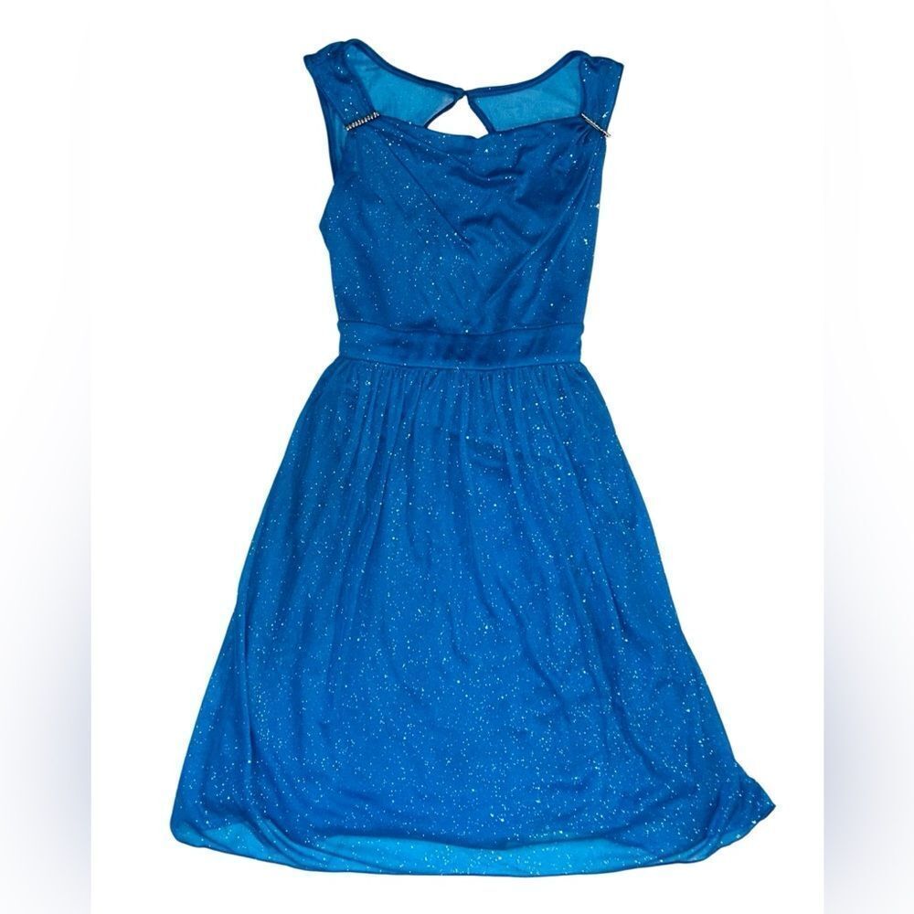 Emerald Sundae Dress Girls Size 14 Blue Sparkle